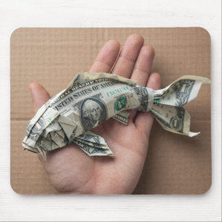 Money Origami Koi Fish Mouse Mat