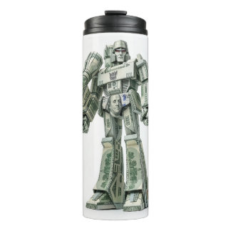 Money Origami Mega Tron Robot Thermal Tumbler