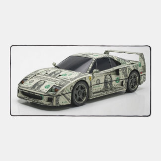 Money Origami Race Car Desk Mat