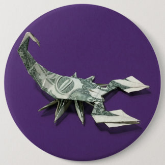 Money Origami Scorpion 6 Cm Round Badge