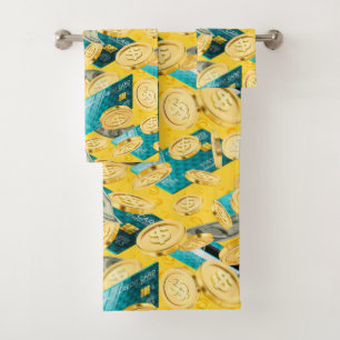 Money Pattern Bath Towel Set