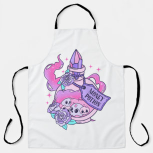 Money Potion Cute Pink Halloween Potion Bottle Apron