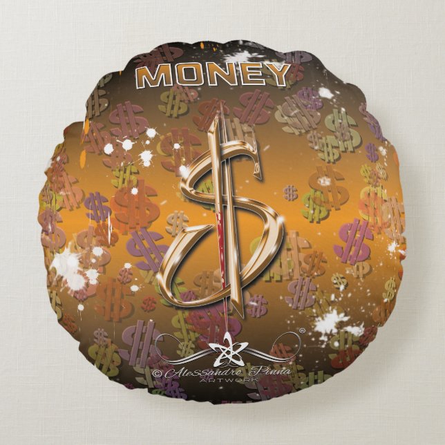 MONEY ROUND CUSHION (Front)