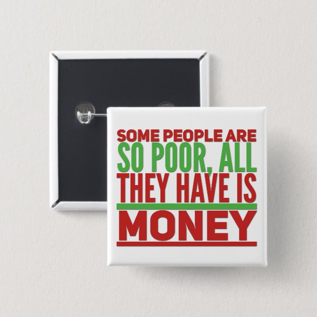Money   - Square Button (Front & Back)