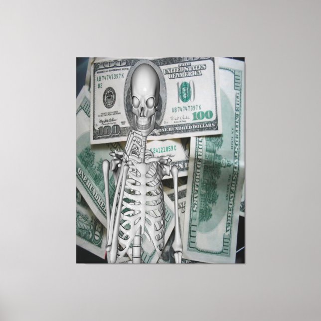 Money Stretched Canvas Print (Front)