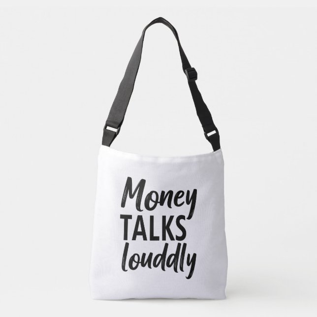money talks loudly - crossbody bag (Front)