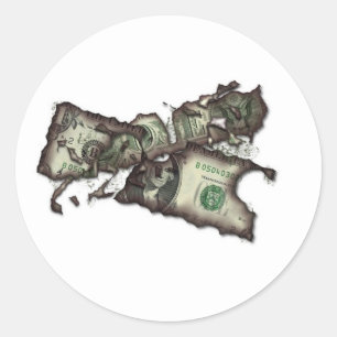 Money To Burn Classic Round Sticker