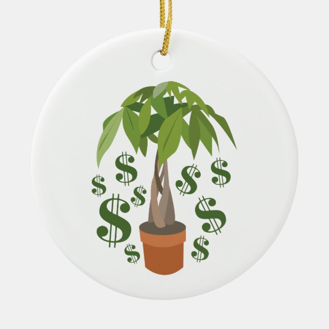 Money Tree Ceramic Tree Decoration (Front)