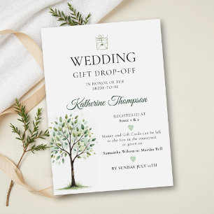 Money Tree Community Gift Drop-Off Bridal Shower Invitation