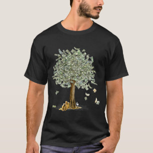 Money Tree Dollar Bills Trendy T-Shirt