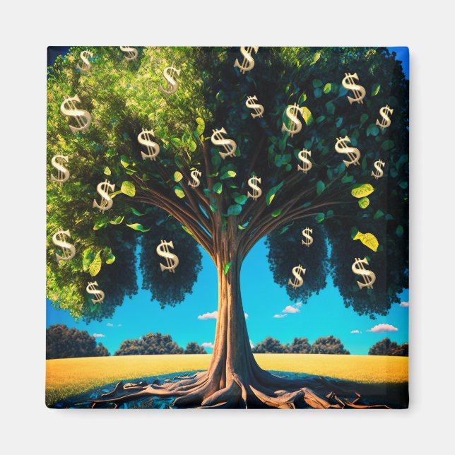 Money Tree Prosperity Wealth Abundance Blessing  Magnet (Front)