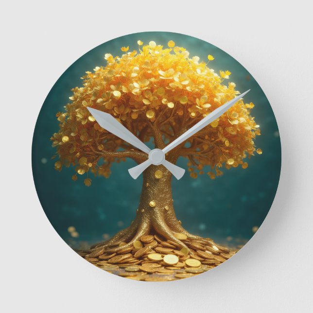 Money tree wall clock (Front)