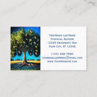 Money Tree Wealth Abundance Financial Business Card
