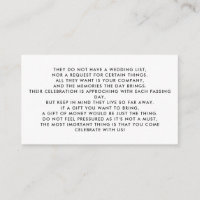 Money Tree/Wishing Well Invitation Insert