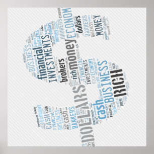Money Typed Text Symbol   Business Gifts Poster