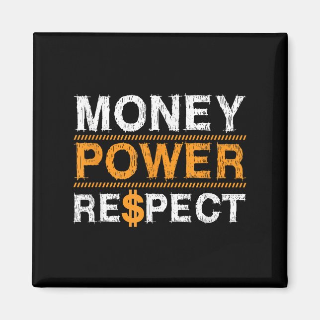 Money Wer Respect Rap Lover Entrepreneur Christmas Magnet (Front)