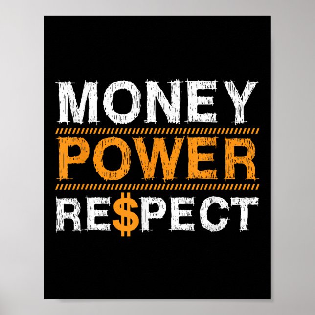 Money Wer Respect Rap Lover Entrepreneur Christmas Poster (Front)