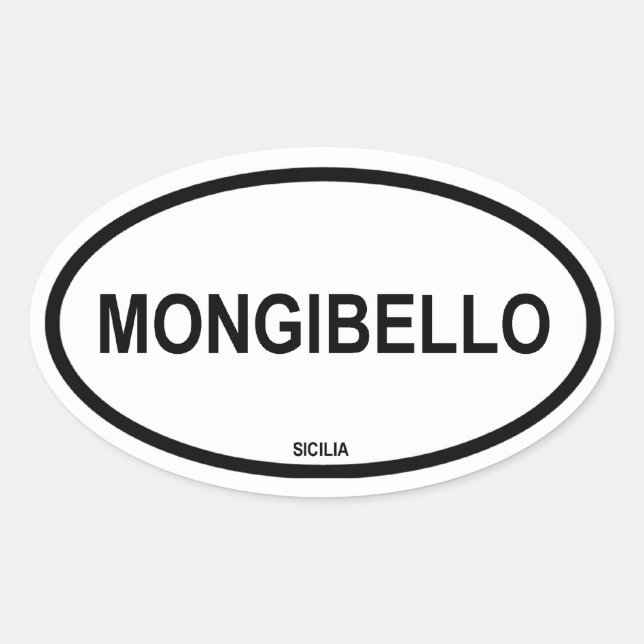 MONGIBELLO OVAL STICKER (Front)