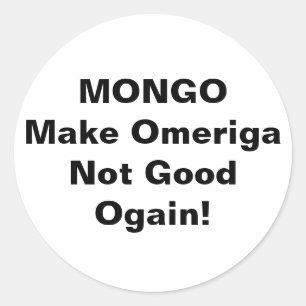 MONGO drumpf Jeff Hankamer Artjunkhaus Comic Arts Classic Round Sticker