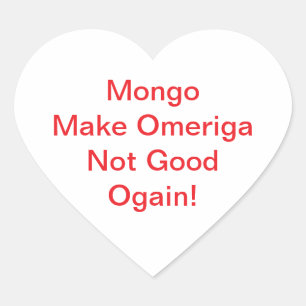 Mongo Dumb Drumpf Hankamer Artjunkhaus Comic funny Heart Sticker