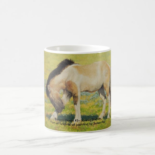 Mongol Horse #3- Young Stallion Coffee Mug (Center)