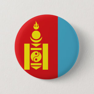 mongolia 6 cm round badge