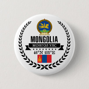 Mongolia 6 Cm Round Badge