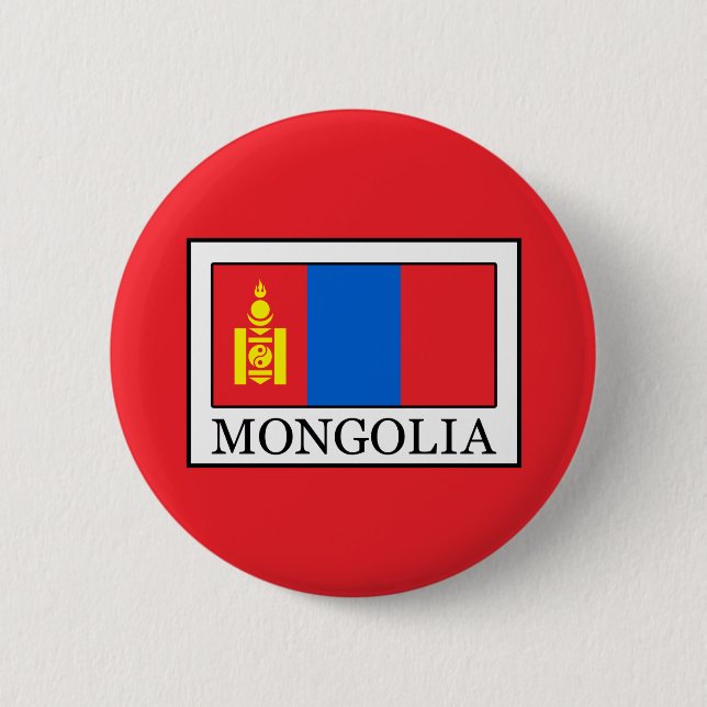 Mongolia 6 Cm Round Badge (Front)