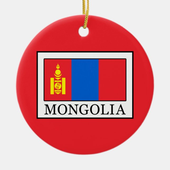 Mongolia Ceramic Tree Decoration (Front)