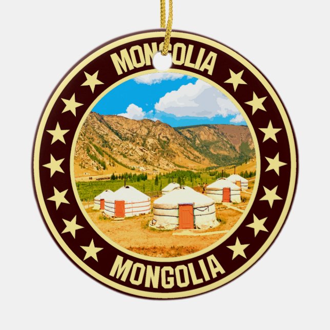 Mongolia                                           ceramic tree decoration (Front)