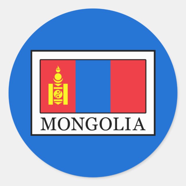 Mongolia Classic Round Sticker (Front)