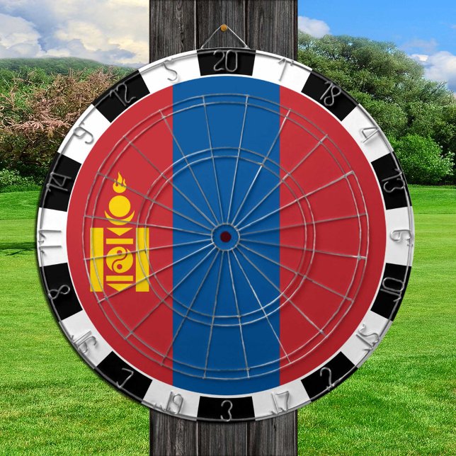 Mongolia Dartboard, game board, Mongolian Flag Dartboard (Creator Uploaded)