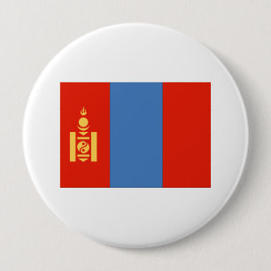 Mongolia Flag 10 Cm Round Badge