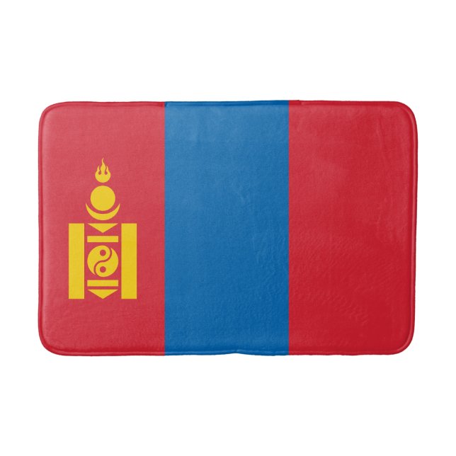 Mongolia Flag Bath Mat (Front)