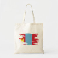 Mongolia Flag Brush Art