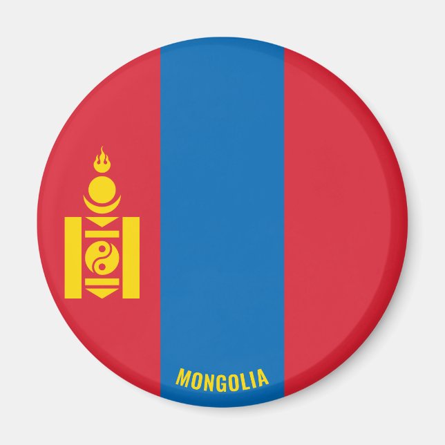 Mongolia Flag Charming Patriotic Magnet (Front)