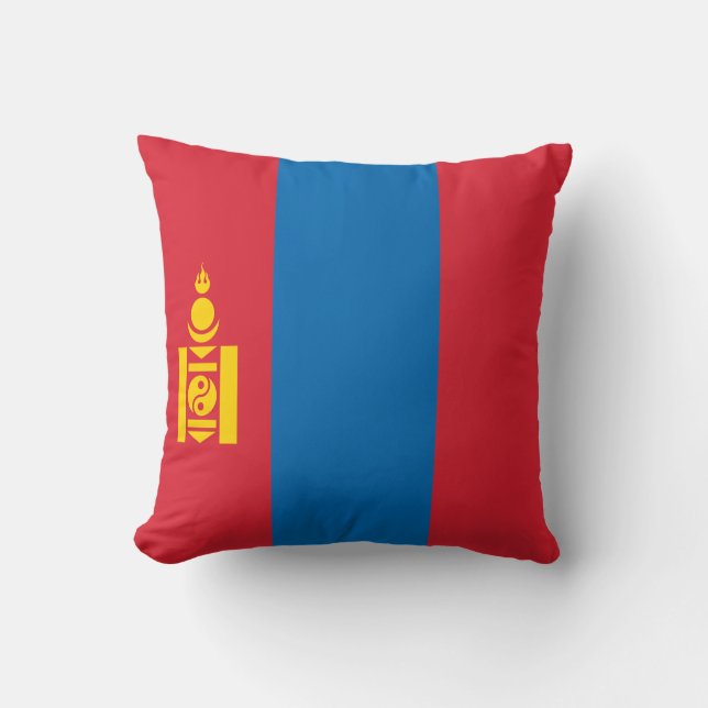 Mongolia Flag Cushion (Front)