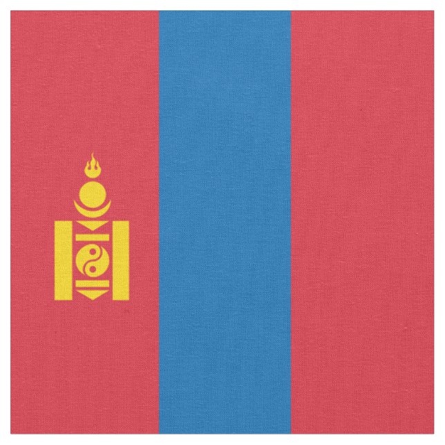 Mongolia flag fabric (Close Up)