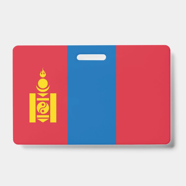 Mongolia flag ID badge (Front)
