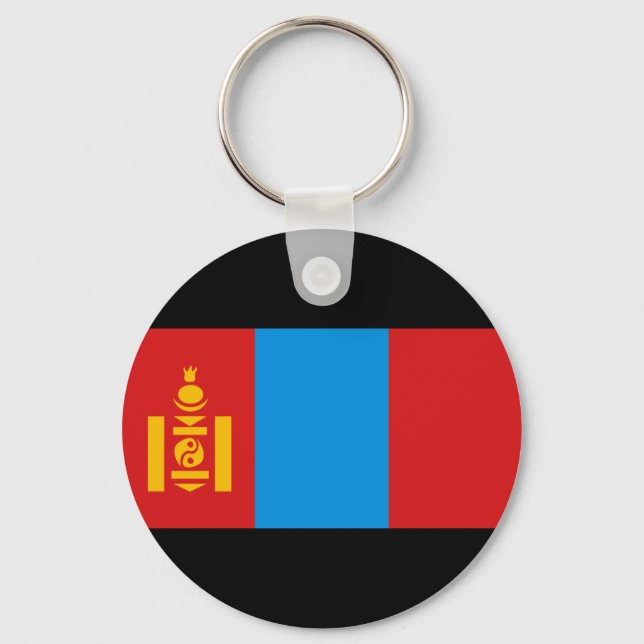 Mongolia Flag Key Ring (Front)