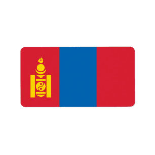 Mongolia flag label