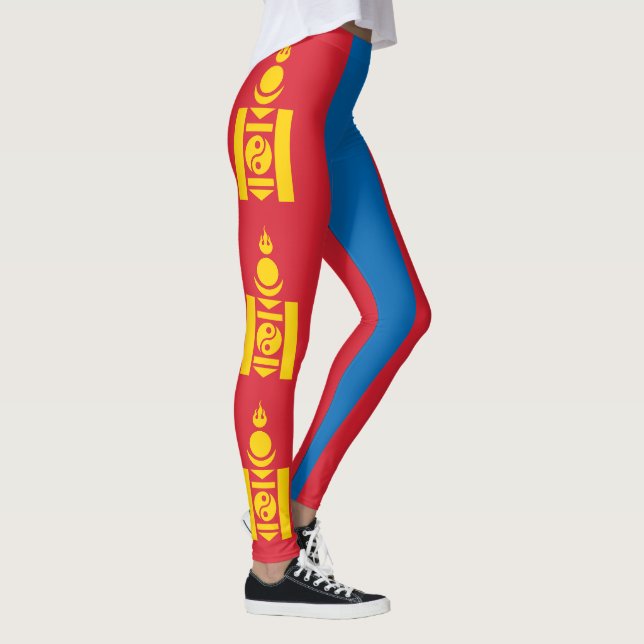 Mongolia Flag Leggings (Right)
