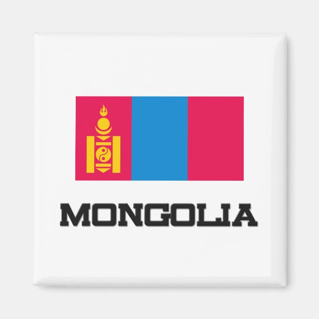 Mongolia Flag Magnet (Front)