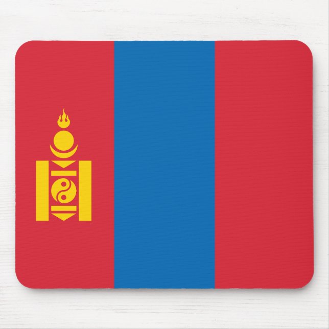 Mongolia Flag Mouse Mat (Front)