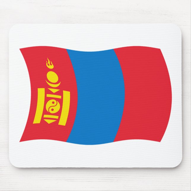 Mongolia Flag Mousepad (Front)