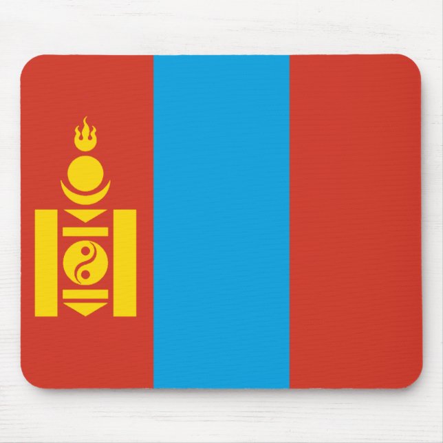 Mongolia Flag Mousepad (Front)
