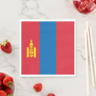 Mongolia flag napkin