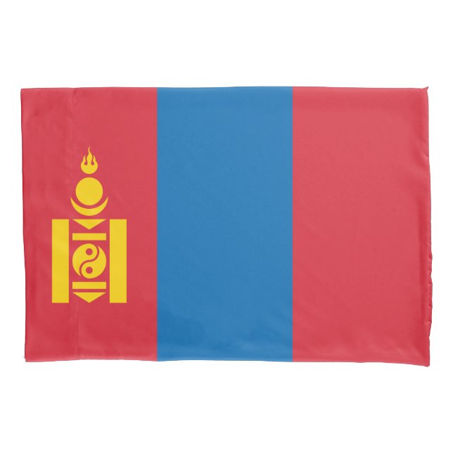 Mongolia Flag Pillowcase (Front)