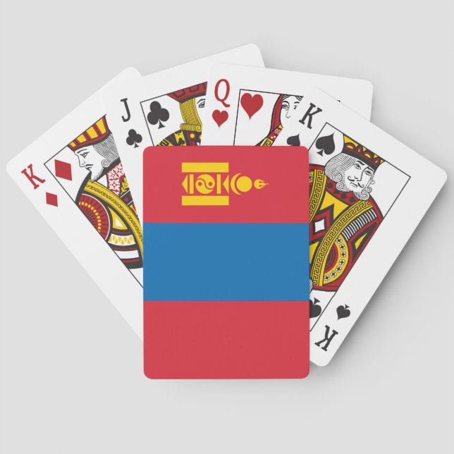 Mongolia Flag Playing Cards (Back)