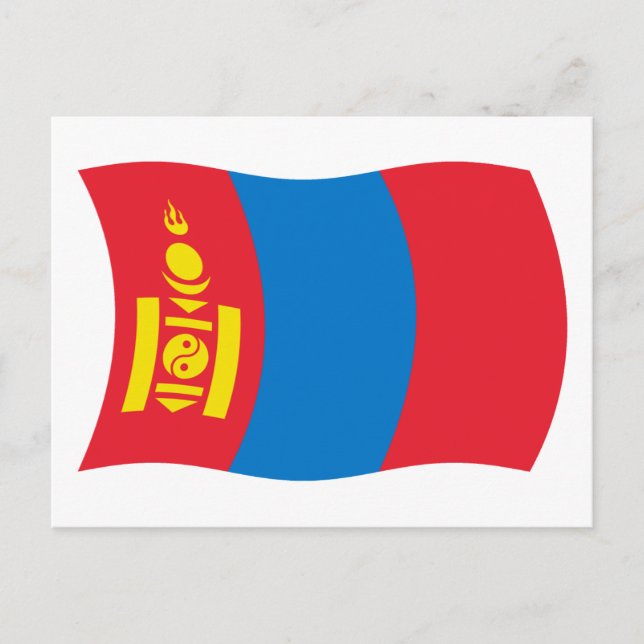 Mongolia Flag Postcard (Front)